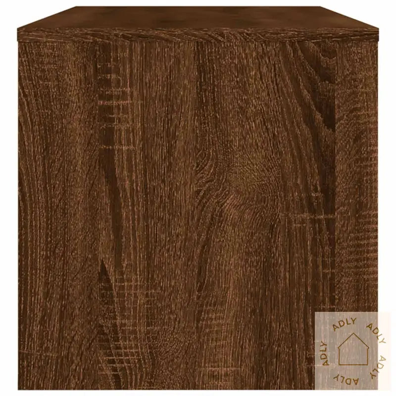 Tv-Benk Brun Eik 120X34X37 Cm Konstruert Tre