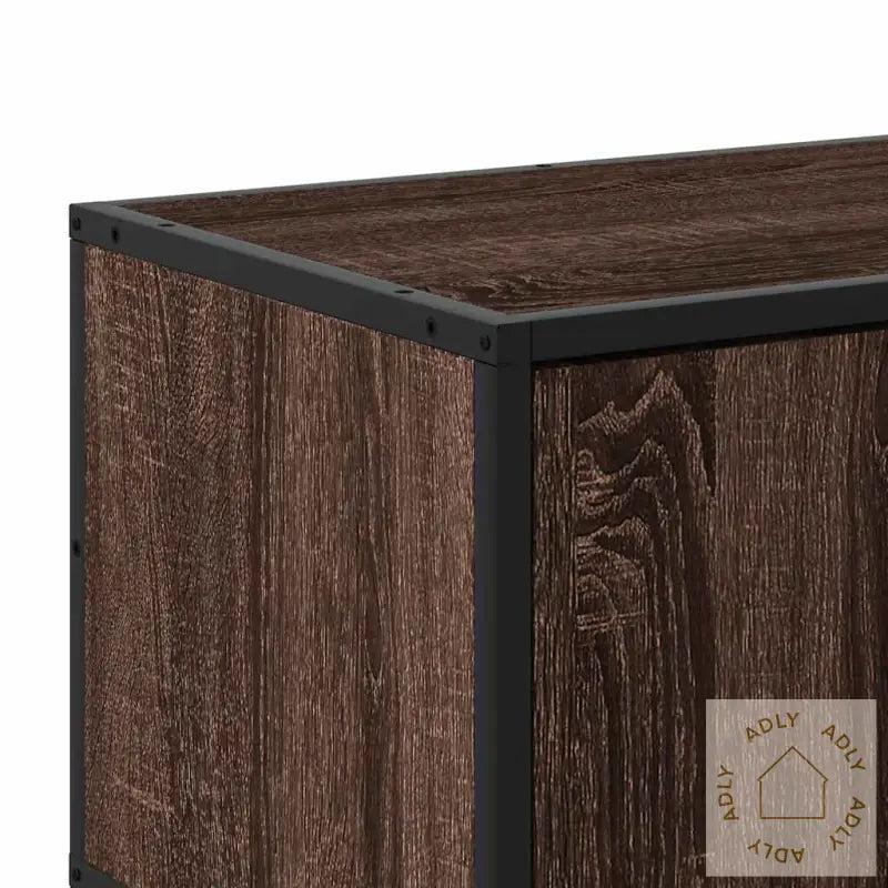Tv-Benk Brun Eik 120X35X41 Cm Konstruert Tre Og Metall