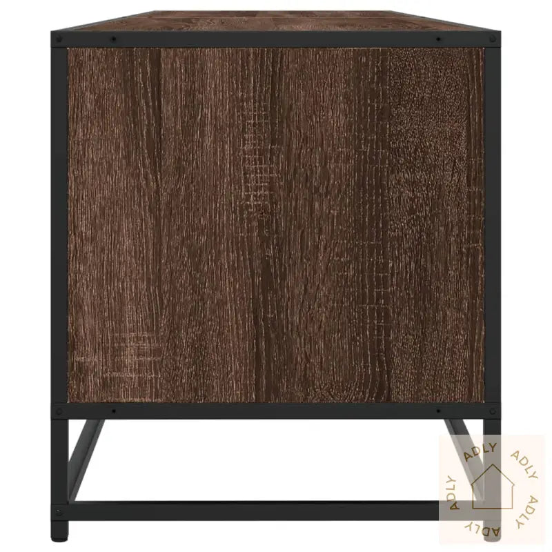 Tv-Benk Brun Eik 180X40X46 Cm Konstruert Tre