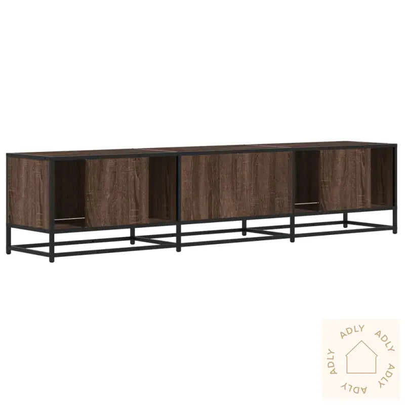 Tv-Benk Brun Eik 180X35X41 Cm Konstruert Tre