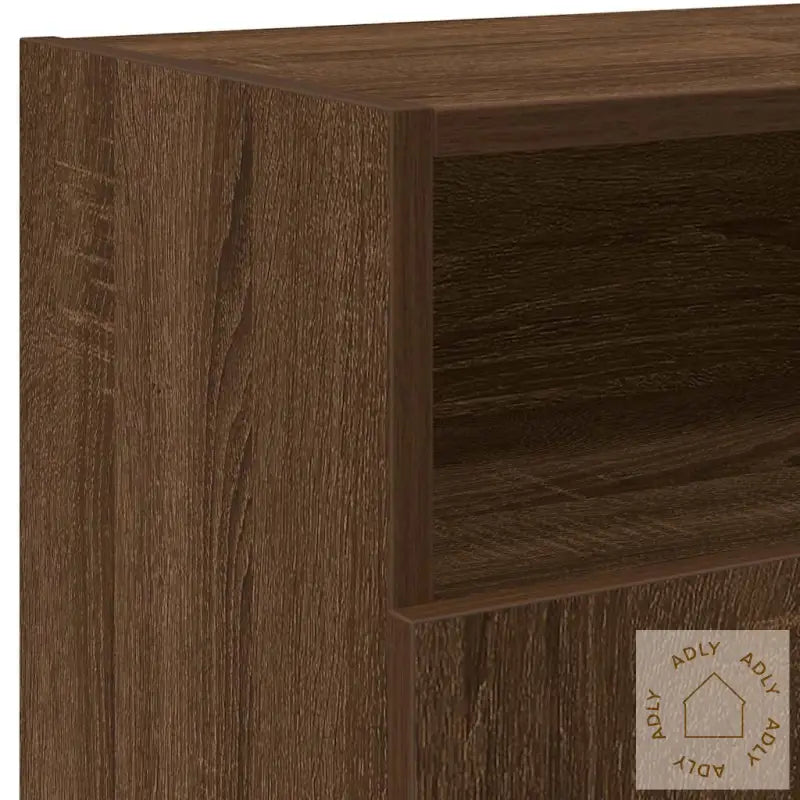 Tv-Benk Med Led-Lys Brun Eik 120X30X50 Cm