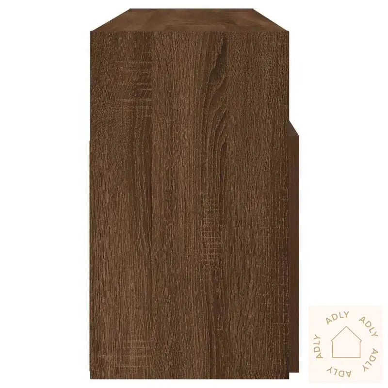 Tv-Benk Med Led-Lys Brun Eik 120X30X50 Cm