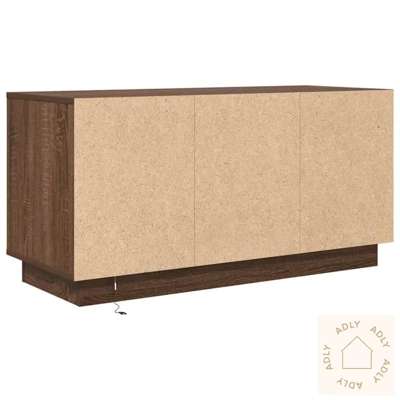 Tv-Benk Med Led-Lys Brun Eik 100X41X50 Cm