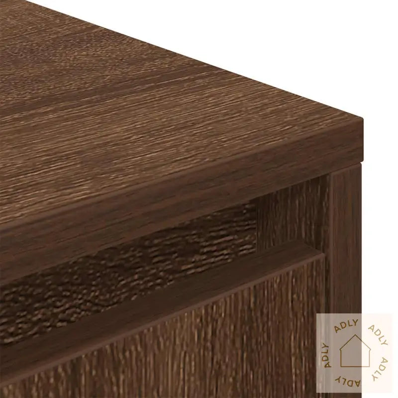 Tv-Benk Med Led-Lys Brun Eik 100X41X50 Cm