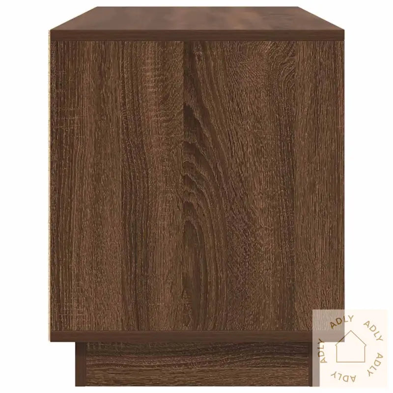 Tv-Benk Med Led-Lys Brun Eik 100X41X50 Cm