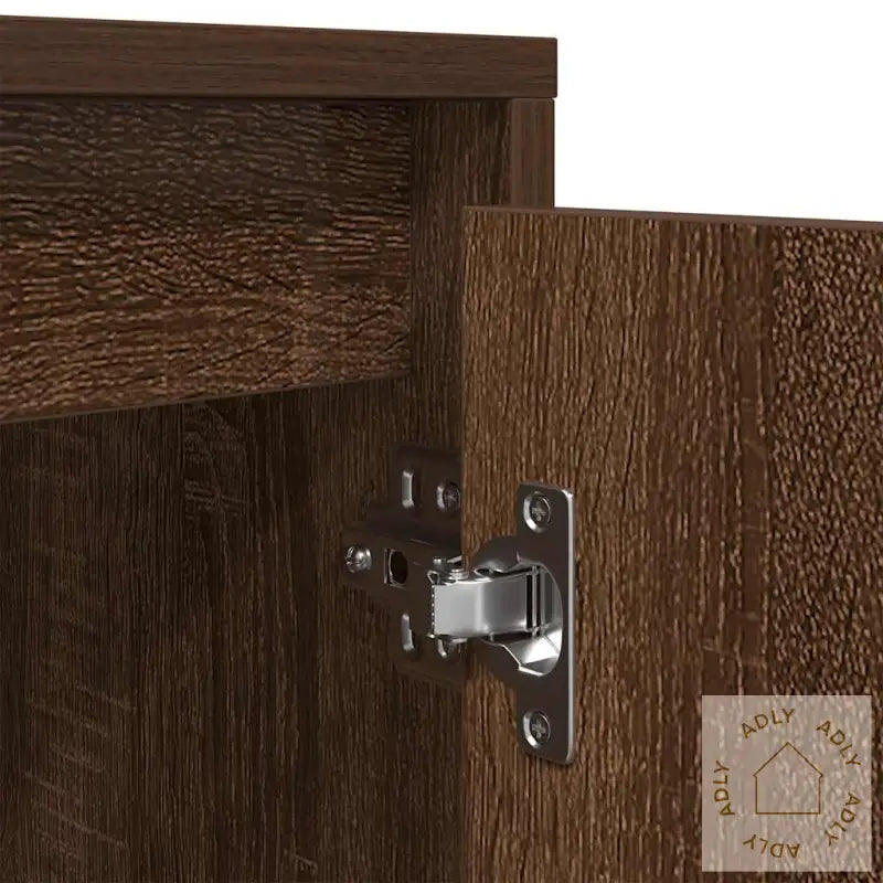 Tv-Benk Med Led-Lys Brun Eik 193,5X41X50 Cm