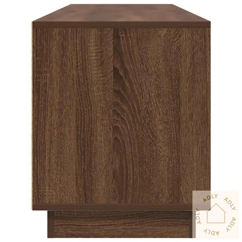 Tv-Benk Med Led-Lys Brun Eik 193,5X41X50 Cm