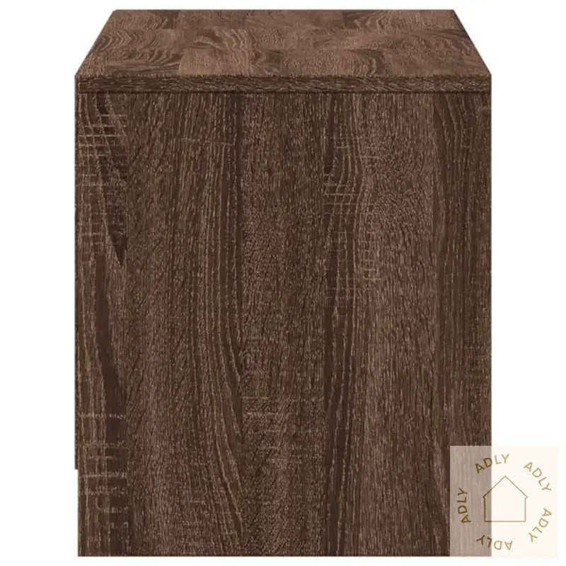 Tv-Benk Med Led Brun Eik 97X34X40 Cm Konstruert Tre