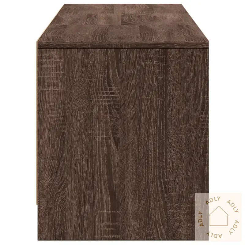 Tv-Benk Med Led Brun Eik 165X34X40 Cm Konstruert Tre