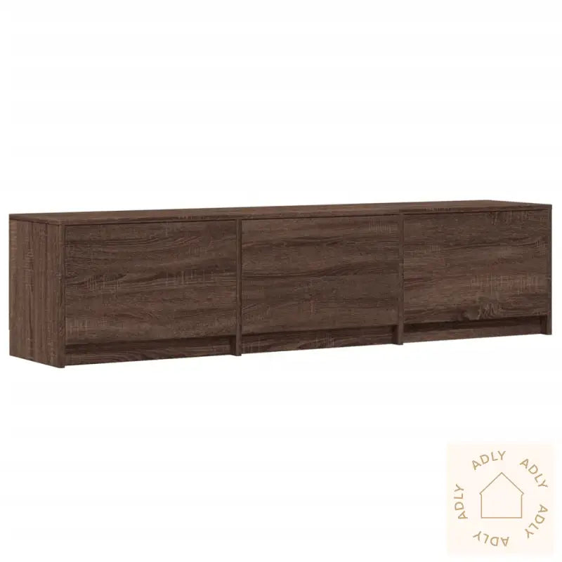 Tv-Benk Med Led Brun Eik 165X34X40 Cm Konstruert Tre