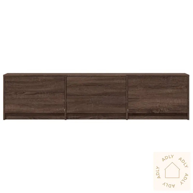 Tv-Benk Med Led Brun Eik 165X34X40 Cm Konstruert Tre