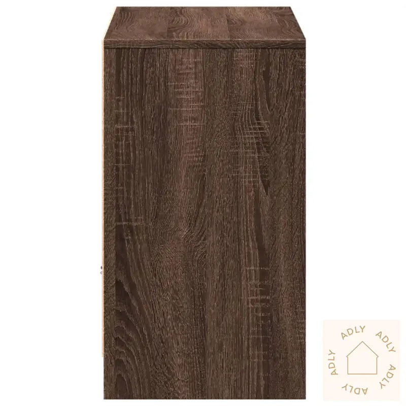 Tv-Benk Med Led Brun Eik 91X34X61 Cm Konstruert Tre