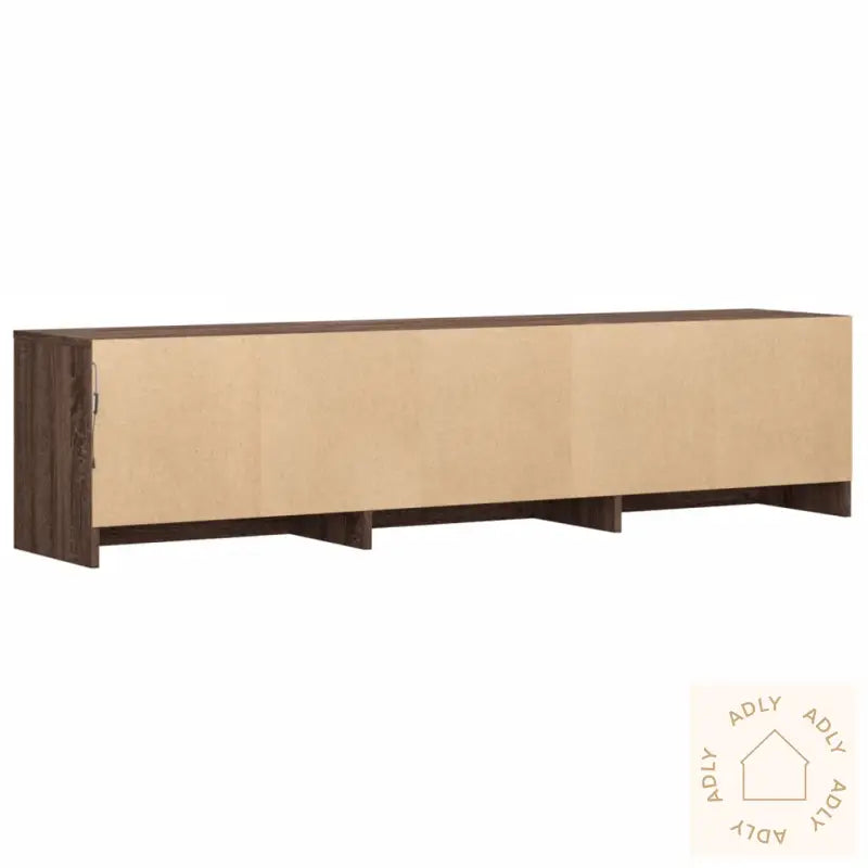 Tv-Benk Med Led Brun Eik 165X34X40 Cm Konstruert Tre