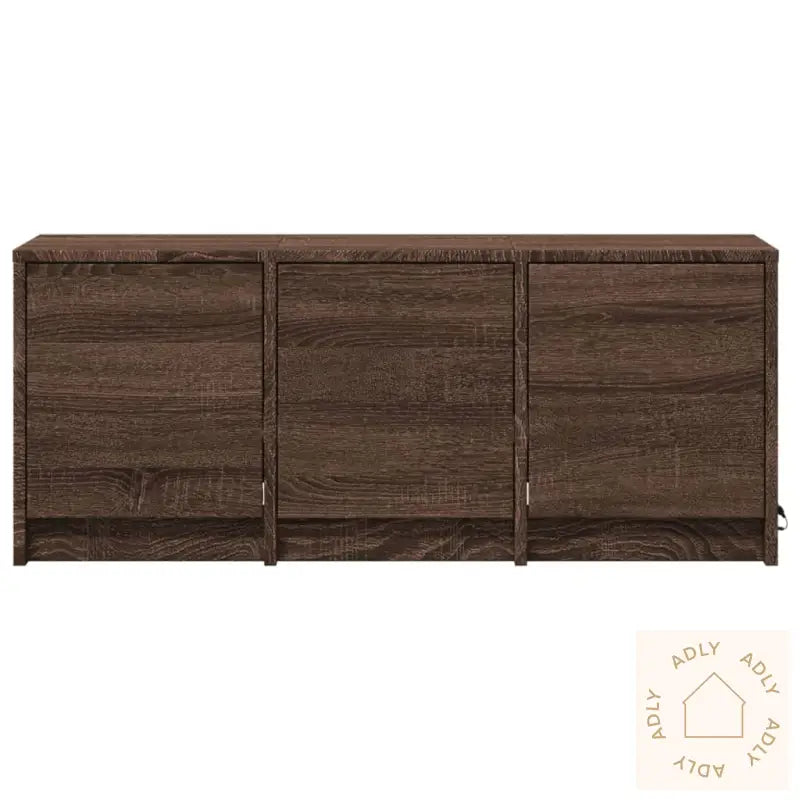 Tv-Benk Med Led Brun Eik 97X34X40 Cm Konstruert Tre