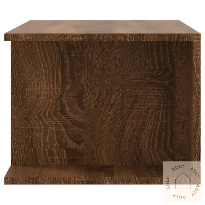 Tv-Benk Med Led-Lys Brun Eik 90X39X30 Cm