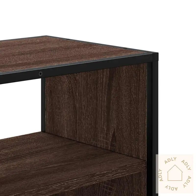 Tv-Benk Brun Eik 60X31X39,5 Cm Konstruert Tre Og Metall
