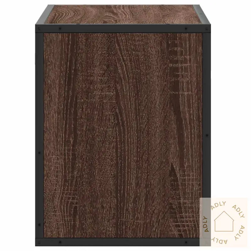 Tv-Benk Brun Eik 60X31X39,5 Cm Konstruert Tre Og Metall