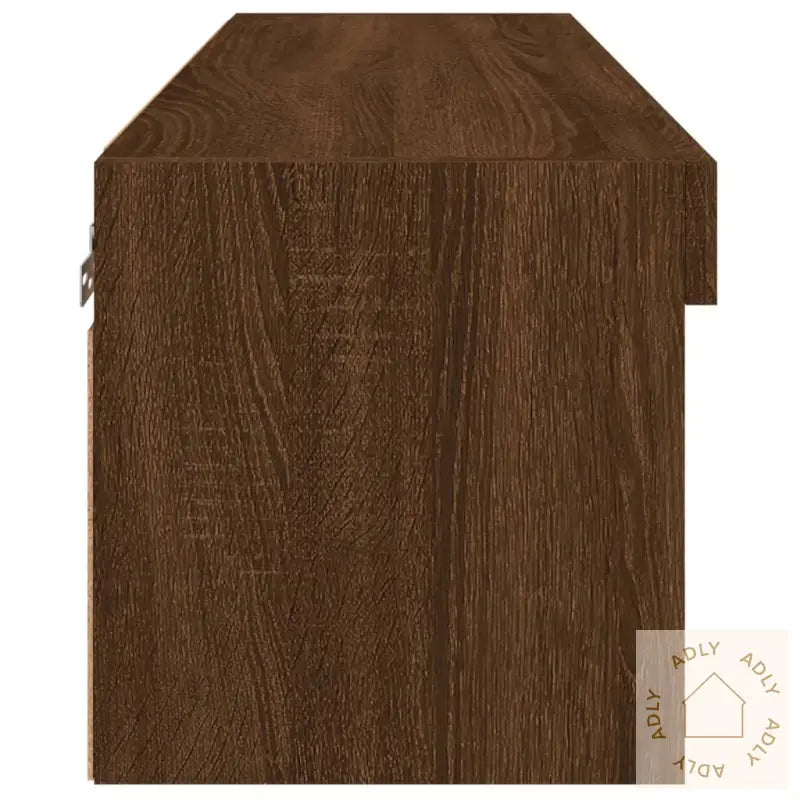 Tv-Benk Med Led-Lys Brun Eik 80X30X30 Cm