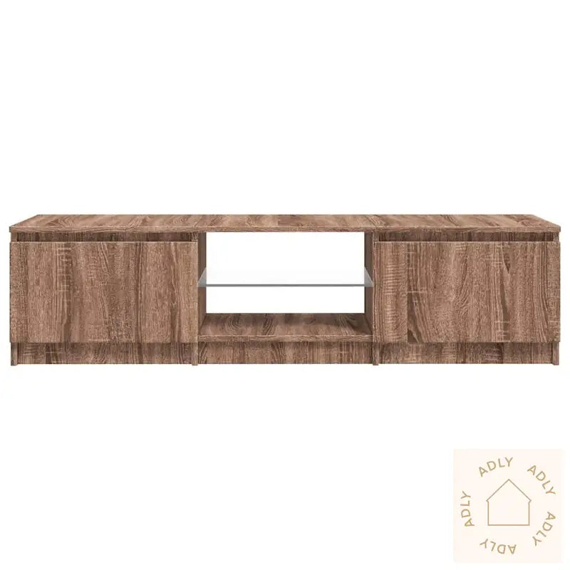 Tv-Benk Med Led Brun Eik 140X40X36 Cm