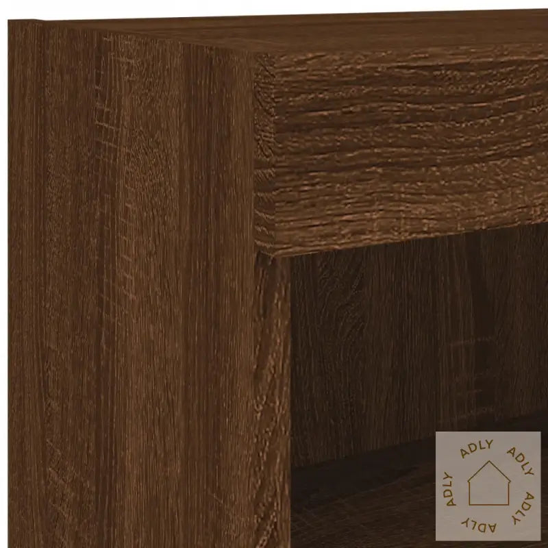 Tv-Benk Med Led-Lys Brun Eik 80X30X30 Cm