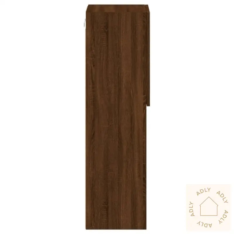 Tv-Benk Med Led-Lys Brun Eik 30,5X30X102 Cm