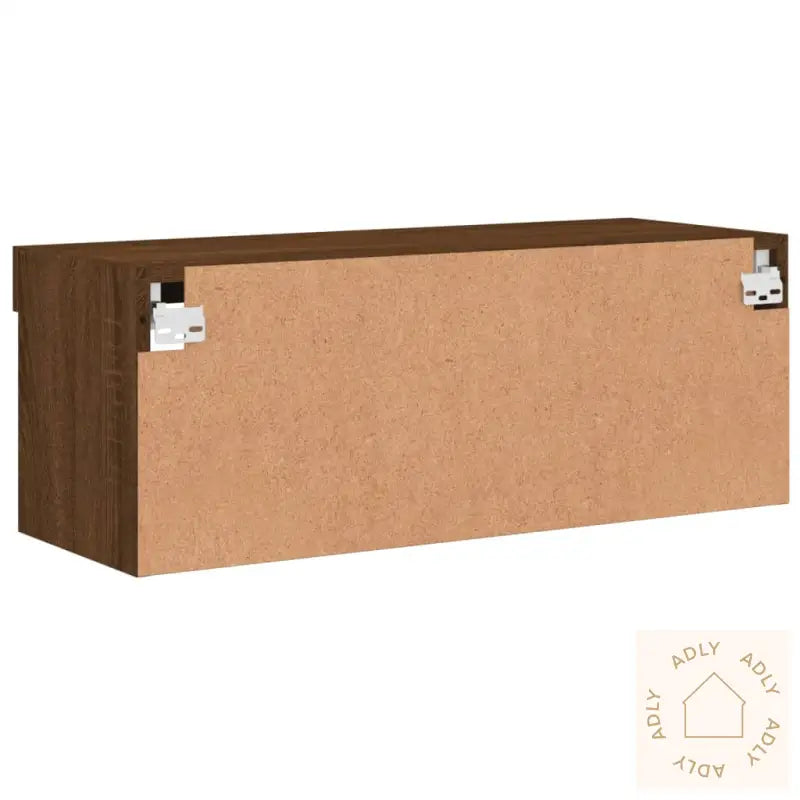 Tv-Benk Med Led-Lys Brun Eik 80X30X30 Cm