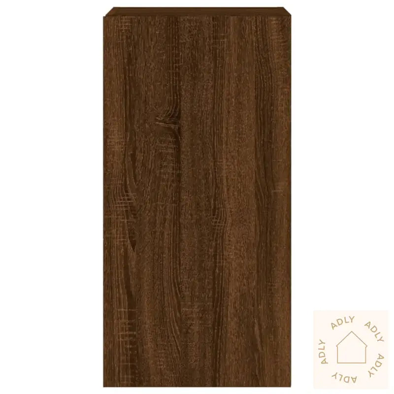 Vegghengt Tv-Benk Med Led Brun Eik 40,5X35X80 Cm