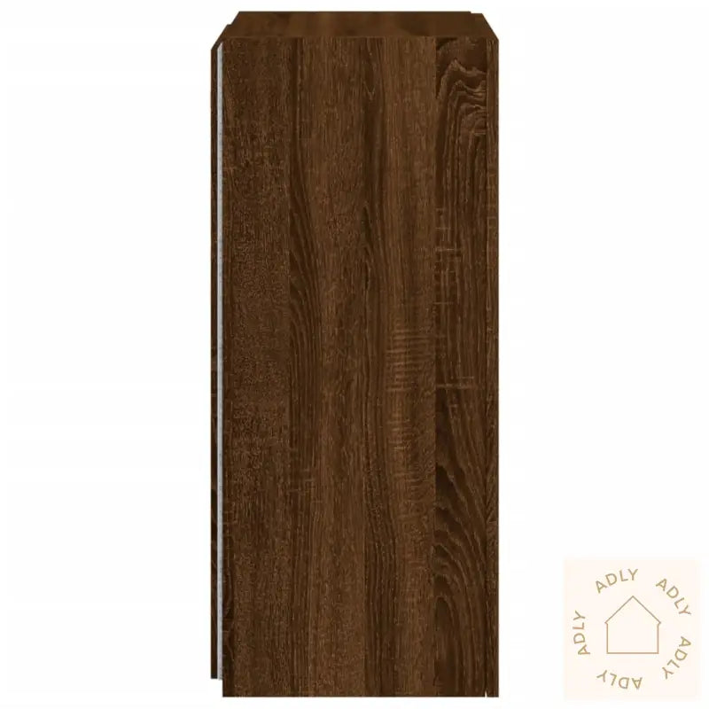 Vegghengt Tv-Benk Med Led Brun Eik 40,5X35X80 Cm