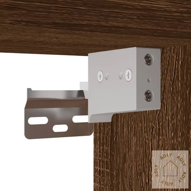 Vegghengt Tv-Benk Med Led Brun Eik 30X28,5X30 Cm