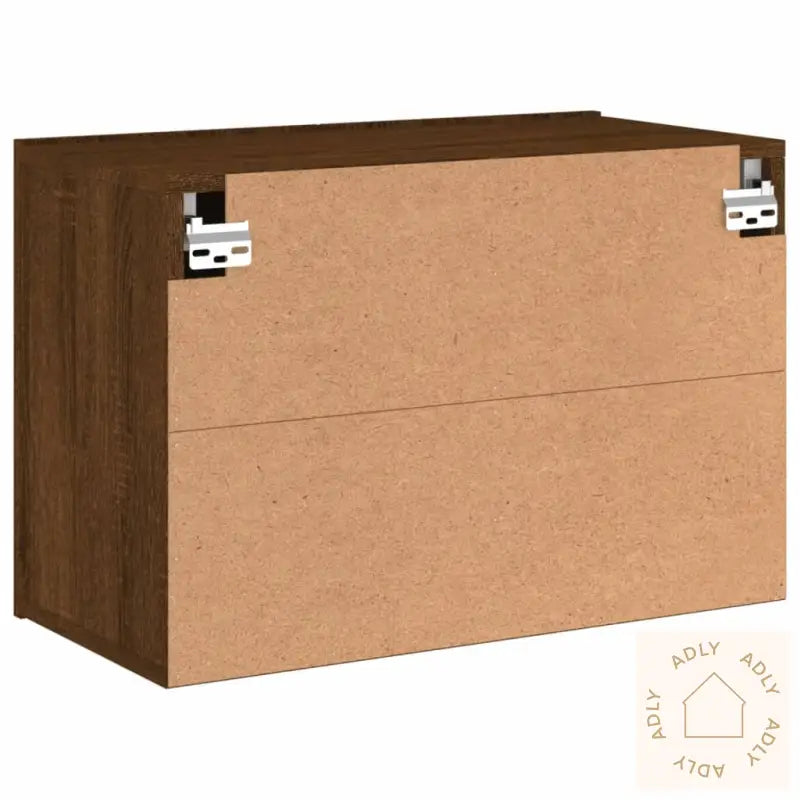 Vegghengt Tv-Benk Brun Eik 60X30X41 Cm