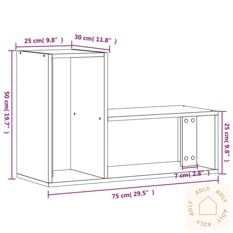Tv-Benker 2 Stk Brun Eik 75X30X50 Cm Konstruert Tre