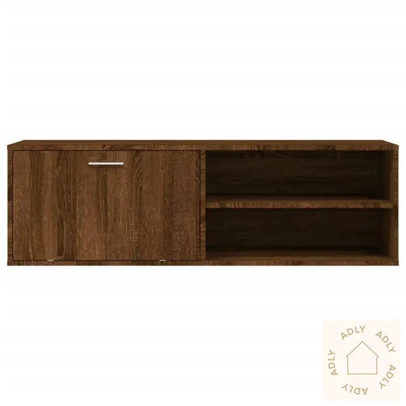 Tv-Benk Brun Eik 120X34X37 Cm Konstruert Tre