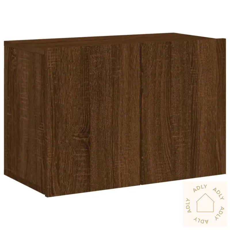 Vegghengt Tv-Benk Brun Eik 60X30X41 Cm