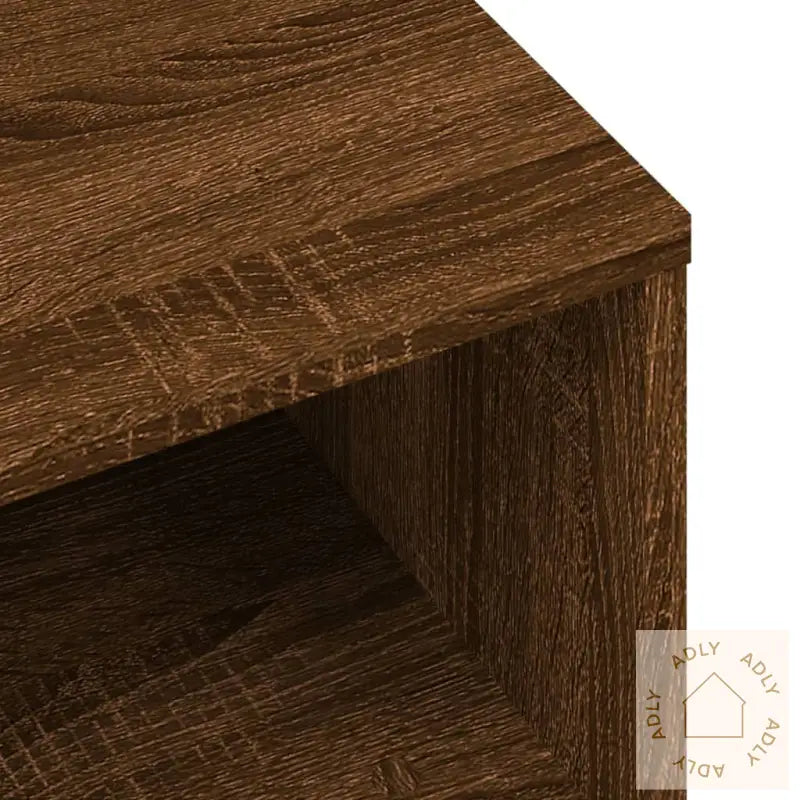 Tv-Benk Brun Eik 120X34X37 Cm Konstruert Tre