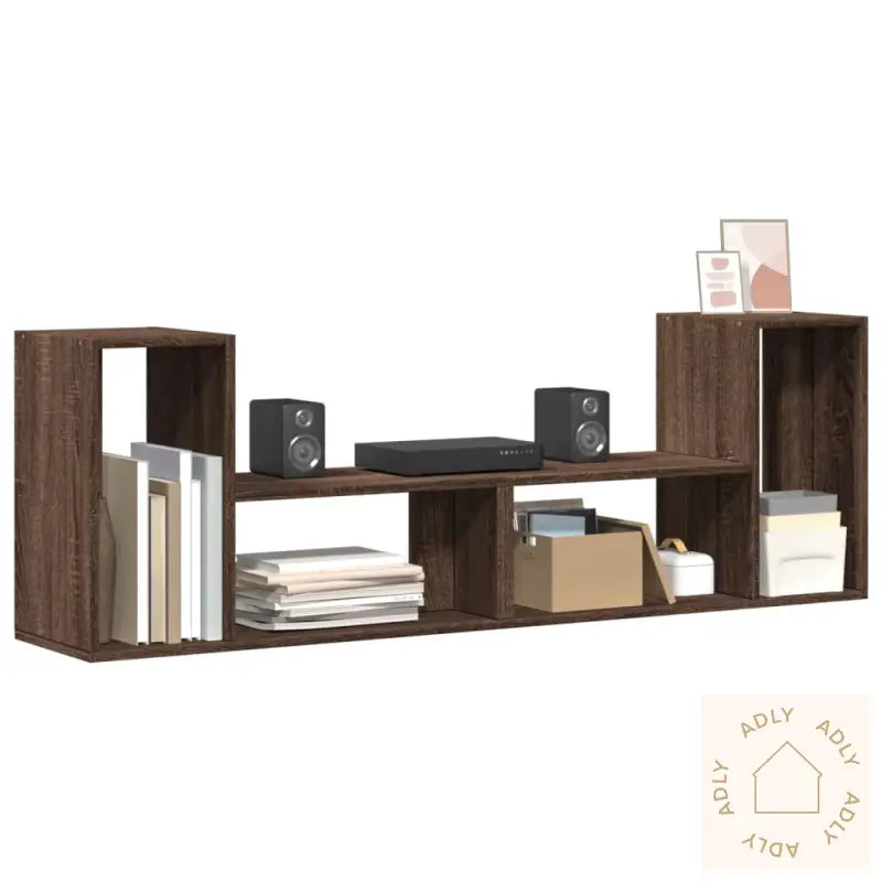 Tv-Benker 2 Stk Brun Eik 75X30X50 Cm Konstruert Tre