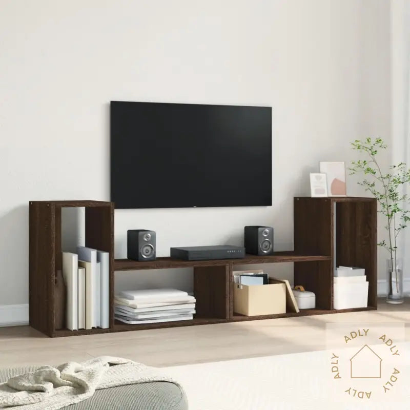 Tv-Benker 2 Stk Brun Eik 75X30X50 Cm Konstruert Tre