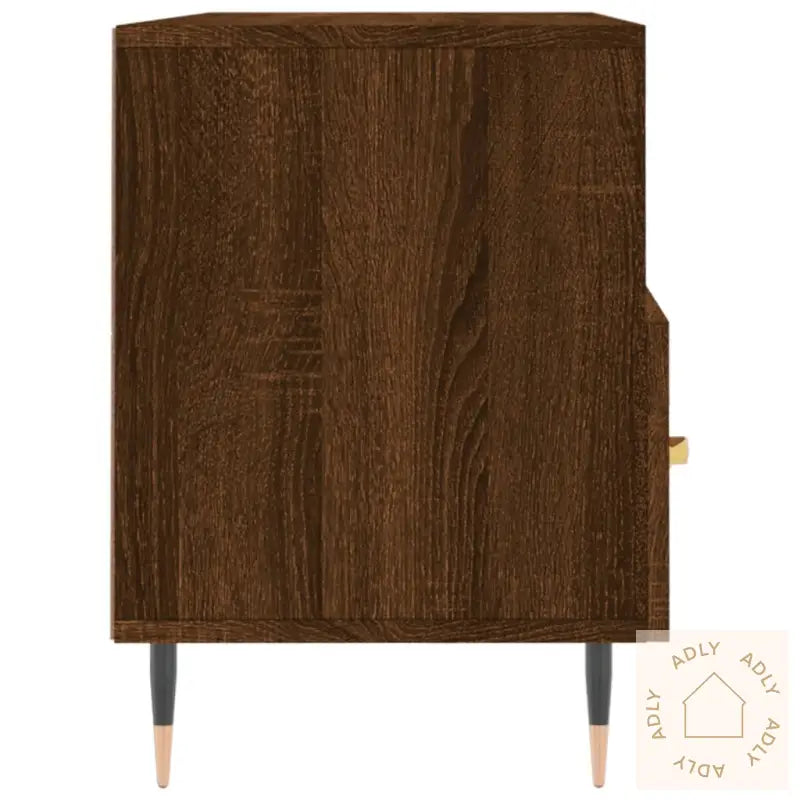 Tv-Benk Brun Eik 102X36X50 Cm Konstruert Tre