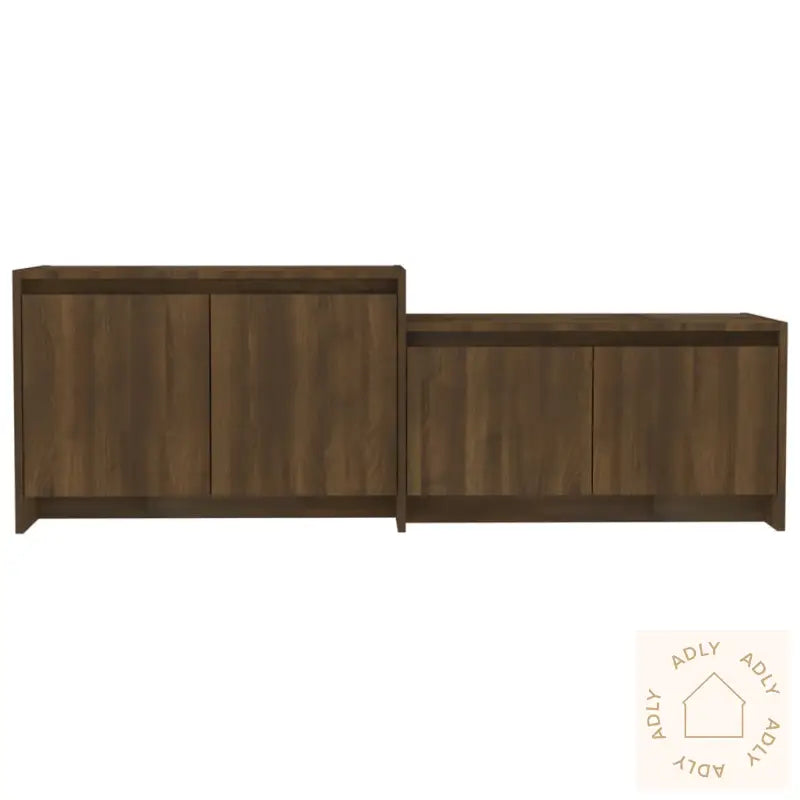 Tv-Benk Brun Eik 146,5X35X50 Cm Konstruert Tre