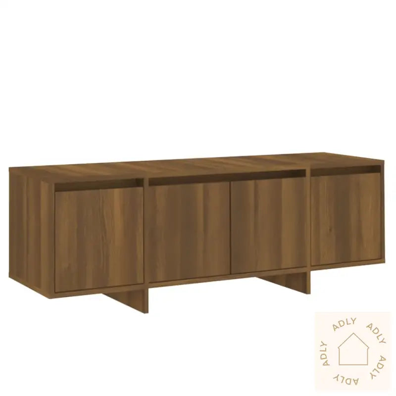 Tv-Benk Brun Eik 120X30X40,5 Cm Konstruert Tre