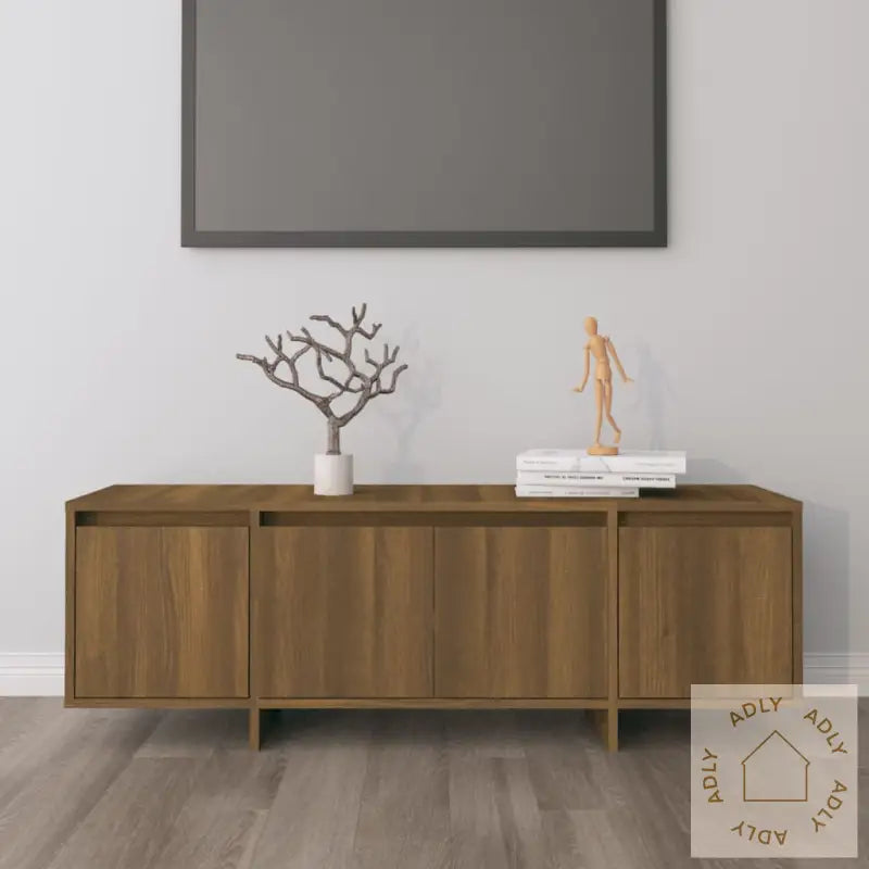 Tv-Benk Brun Eik 120X30X40,5 Cm Konstruert Tre