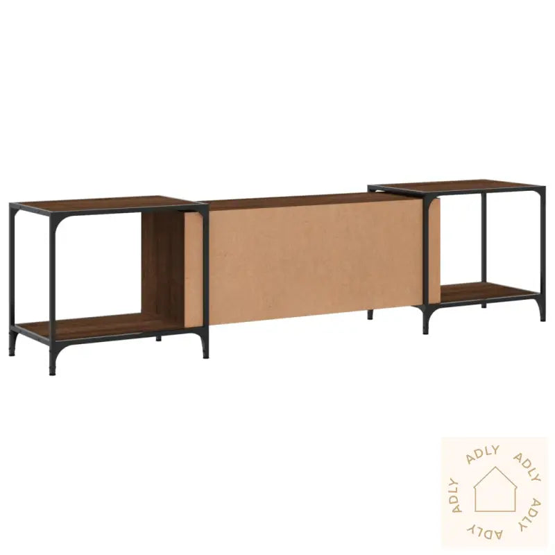 Tv-Benk Brun Eik 203X37X50 Cm Konstruert Tre