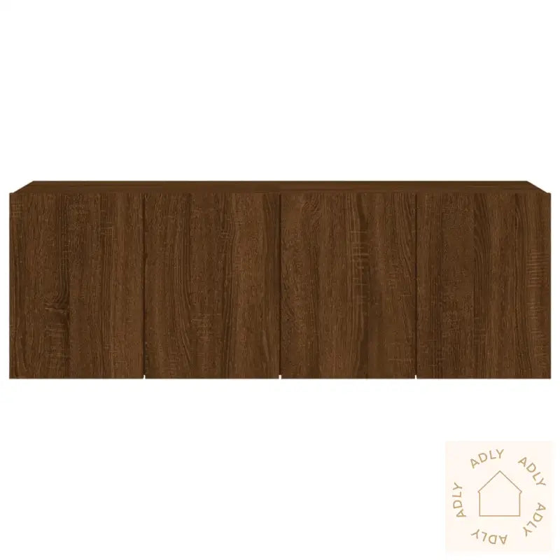 Veggmonterte Tv-Benker 2 Stk Brun Eik 60X30X41 Cm