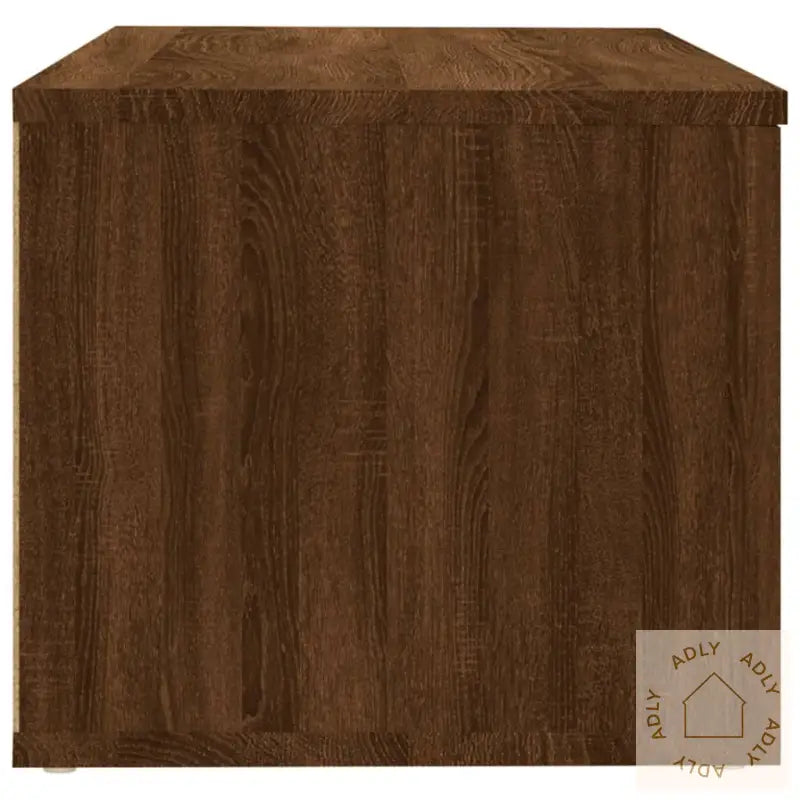 Tv-Benk Brun Eik 80X34X30 Cm Konstruert Tre