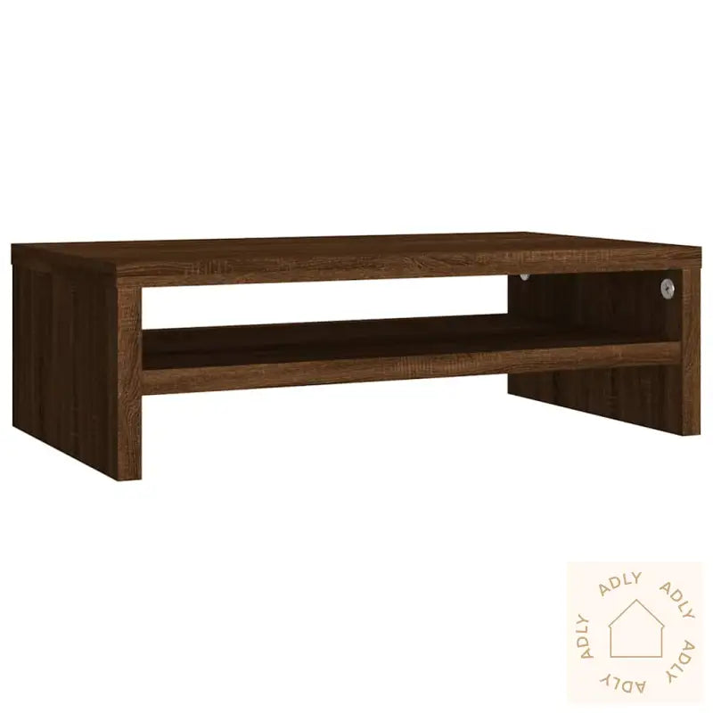 Skjermstativ Brun Eik 42X24X13 Cm Konstruert Tre
