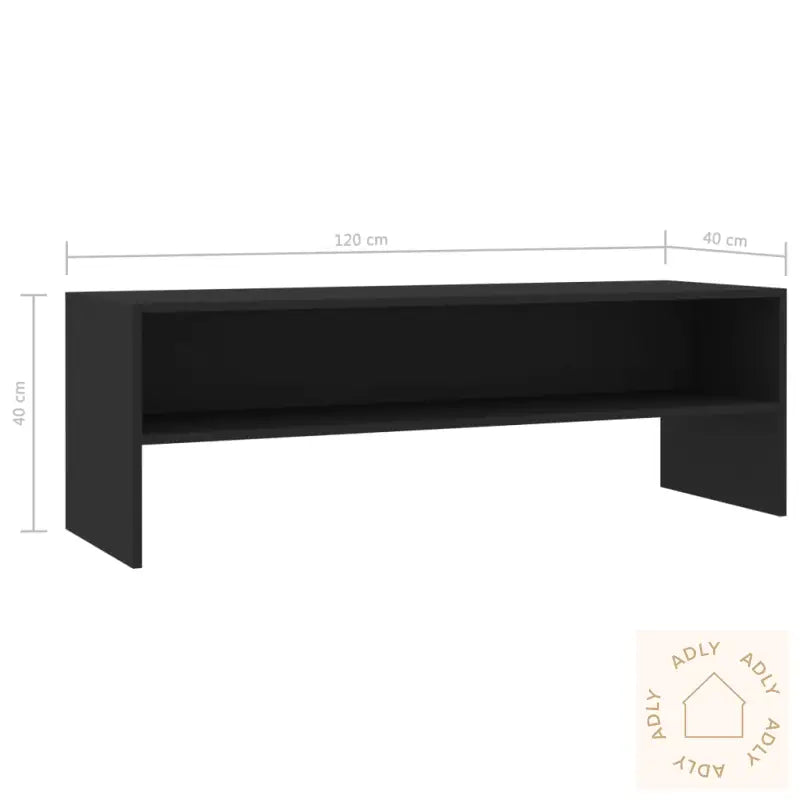 Tv-Benk Svart 120X40X40 Cm Konstruert Tre