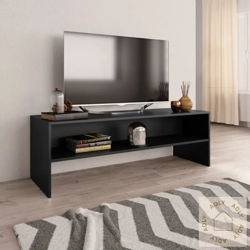 Tv-Benk Svart 120X40X40 Cm Konstruert Tre