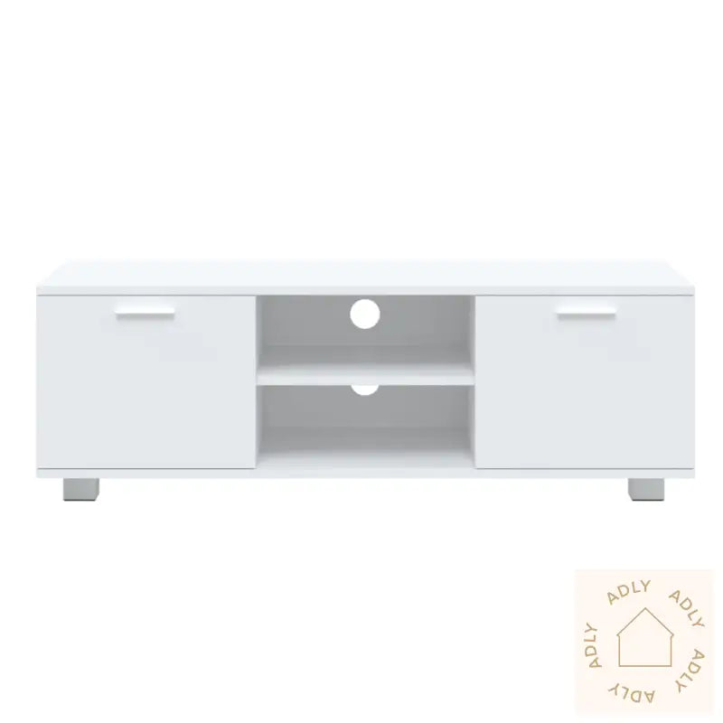 Tv-Benk Hvit 120X40,5X35 Cm Konstruert Tre