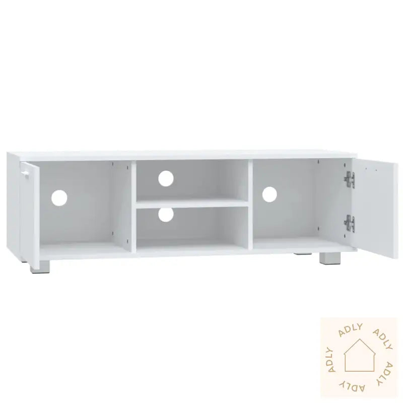 Tv-Benk Hvit 120X40,5X35 Cm Konstruert Tre