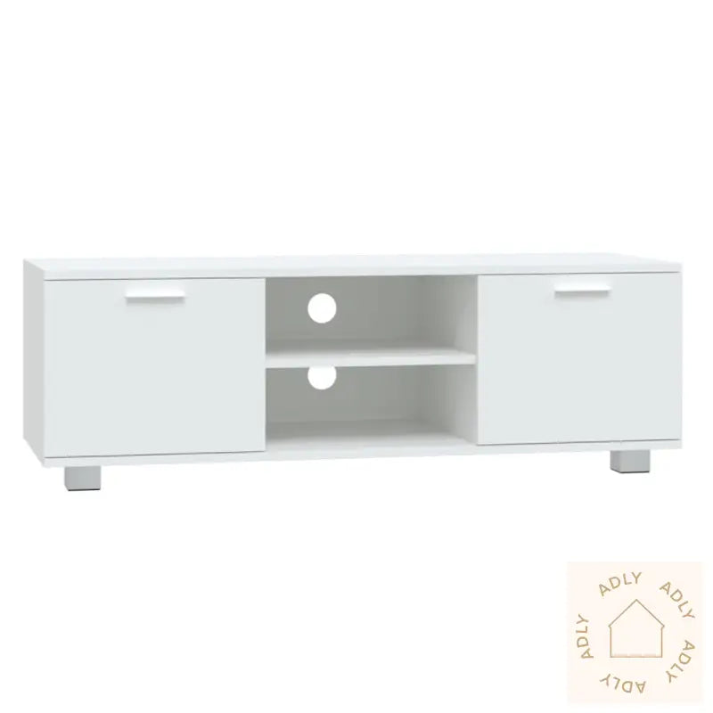 Tv-Benk Hvit 120X40,5X35 Cm Konstruert Tre