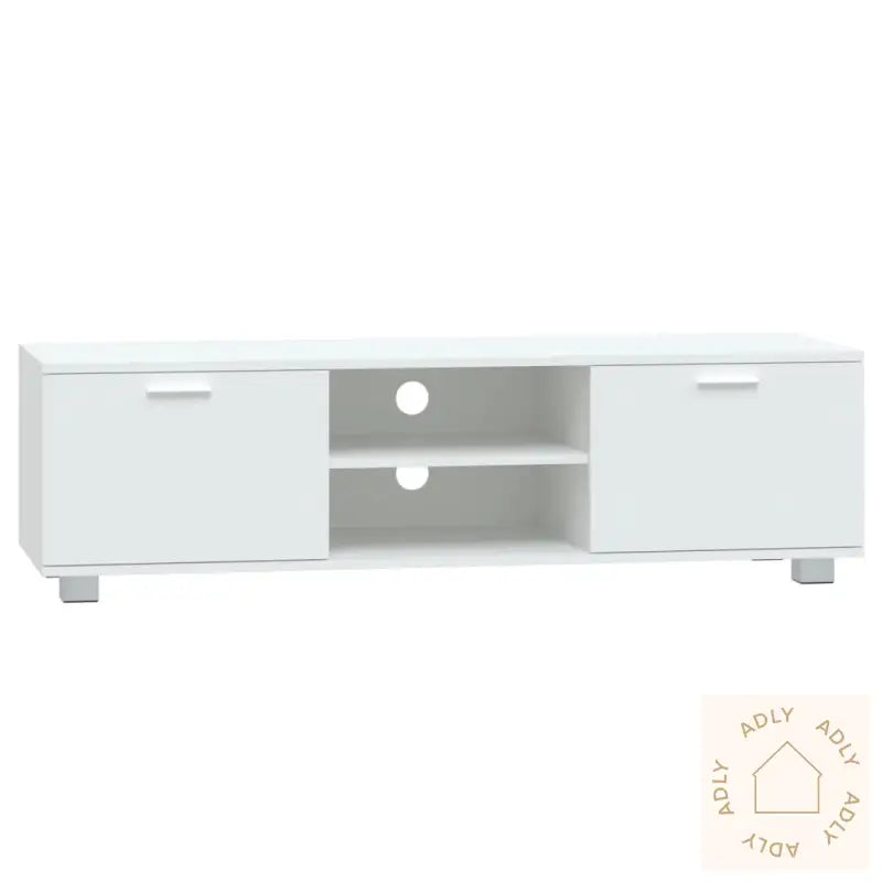 Tv-Benk Hvit 140X40,5X35 Cm Konstruert Tre